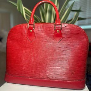 Louis Vuitton LV Hand Bag M52147 Alma Red Epi 2124995 w/ COA